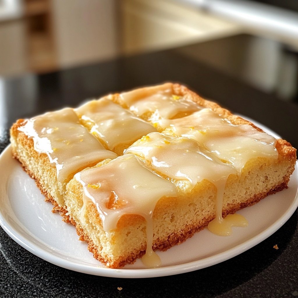 Zitronenkuchen mit Zuckerguss