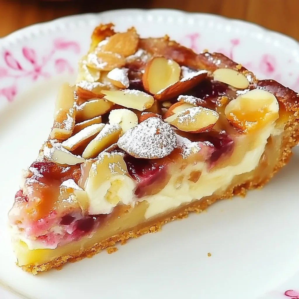 Zwetschgenkuchen mit Pudding und Mandelkruste