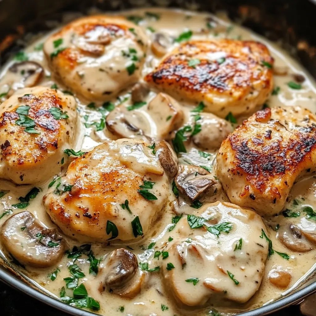 Cremige Knoblauch-Hähnchen-Pfanne