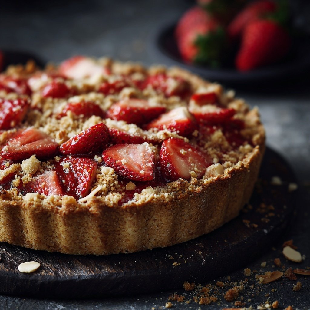 Erdbeerkuchen Mit Mandel Streuseln