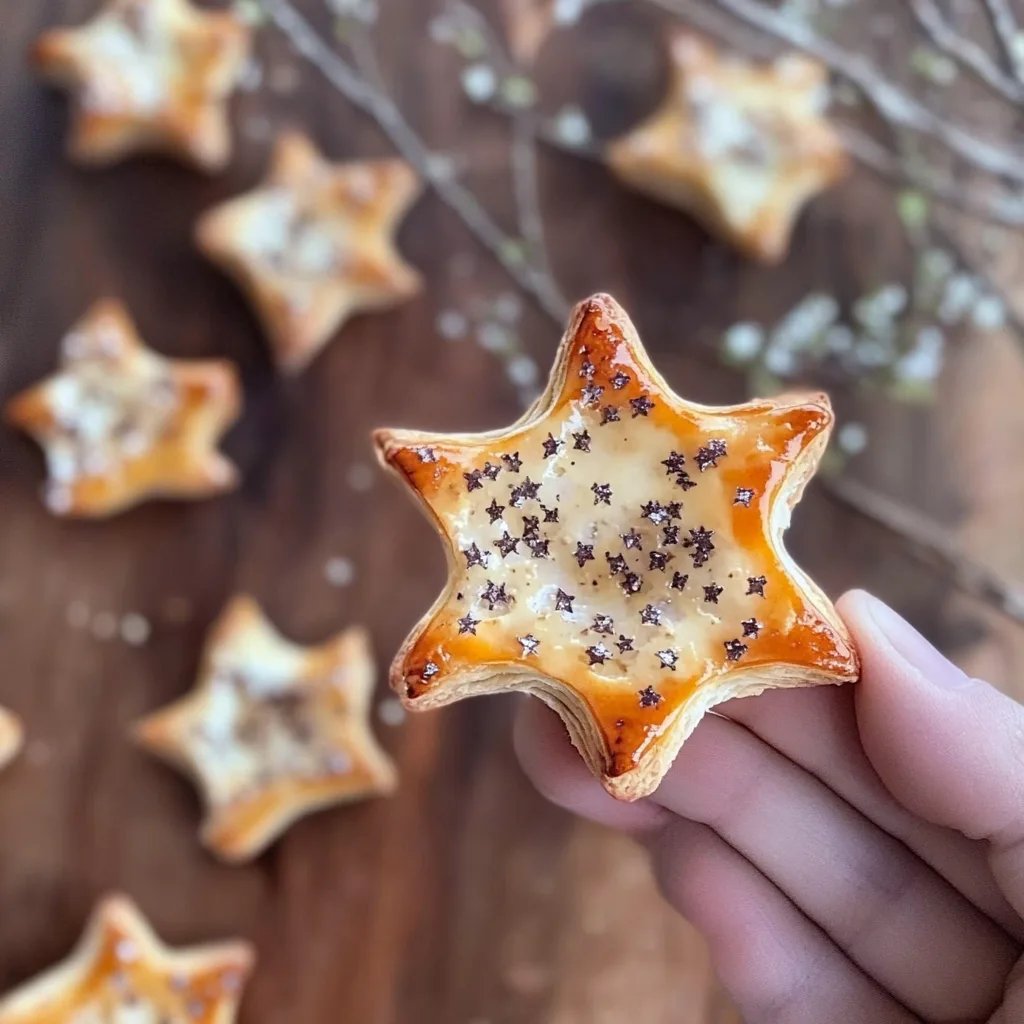 Lachssterne aus Blätterteig
