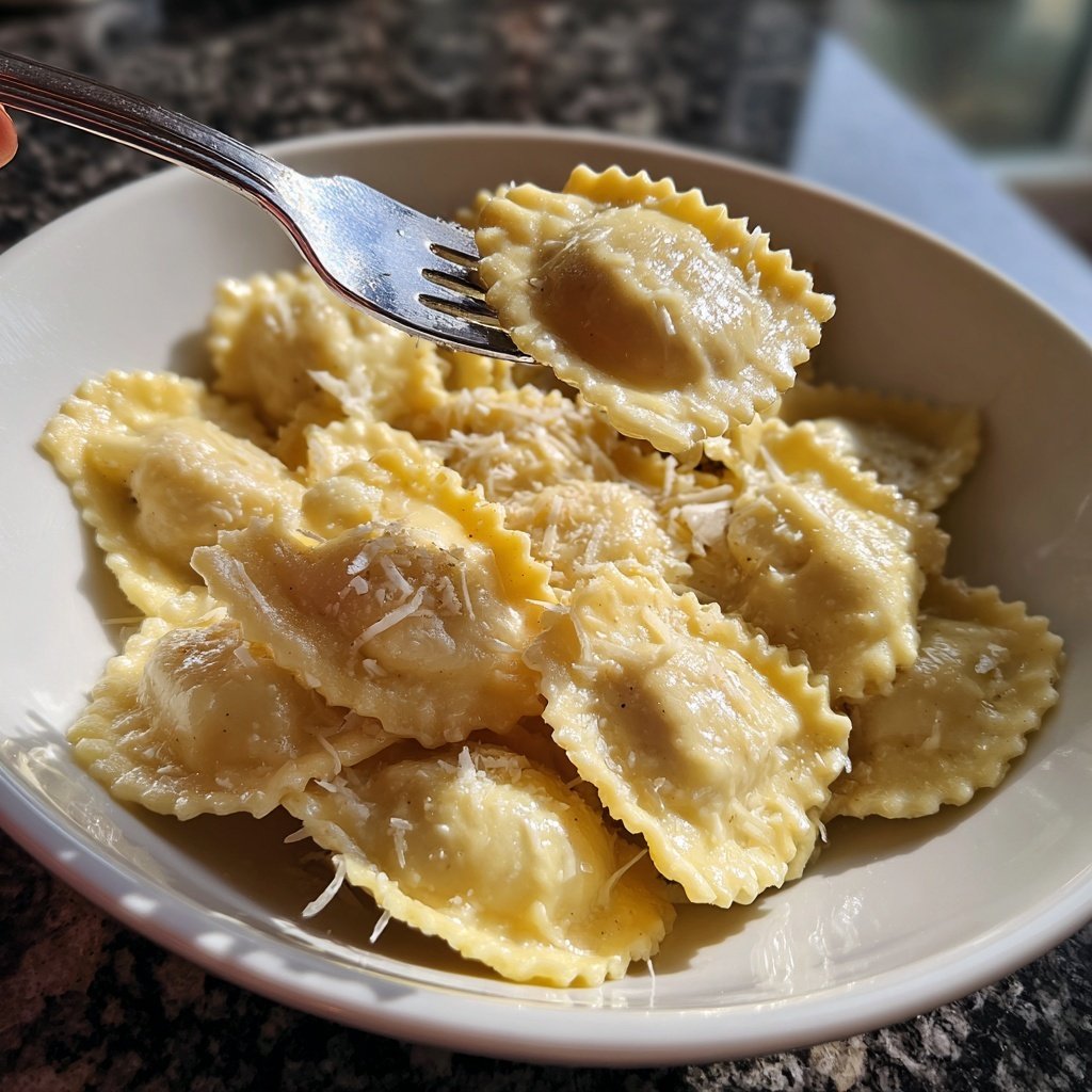 Herzförmige Ravioli mit Ricottafüllung