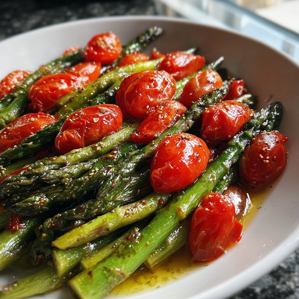 Grüner Spargel Mit Tomaten
