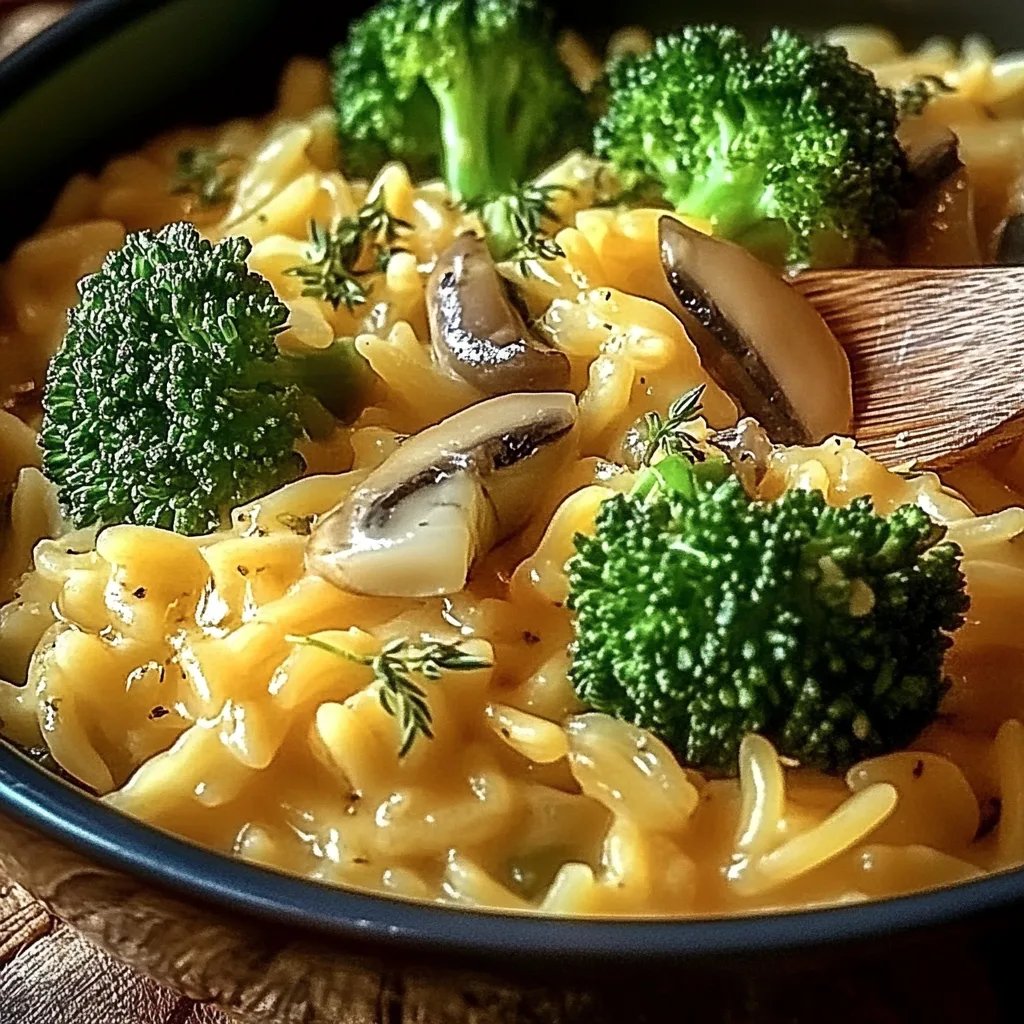 Cremiger Orzo-Auflauf mit Brokkoli & Käse