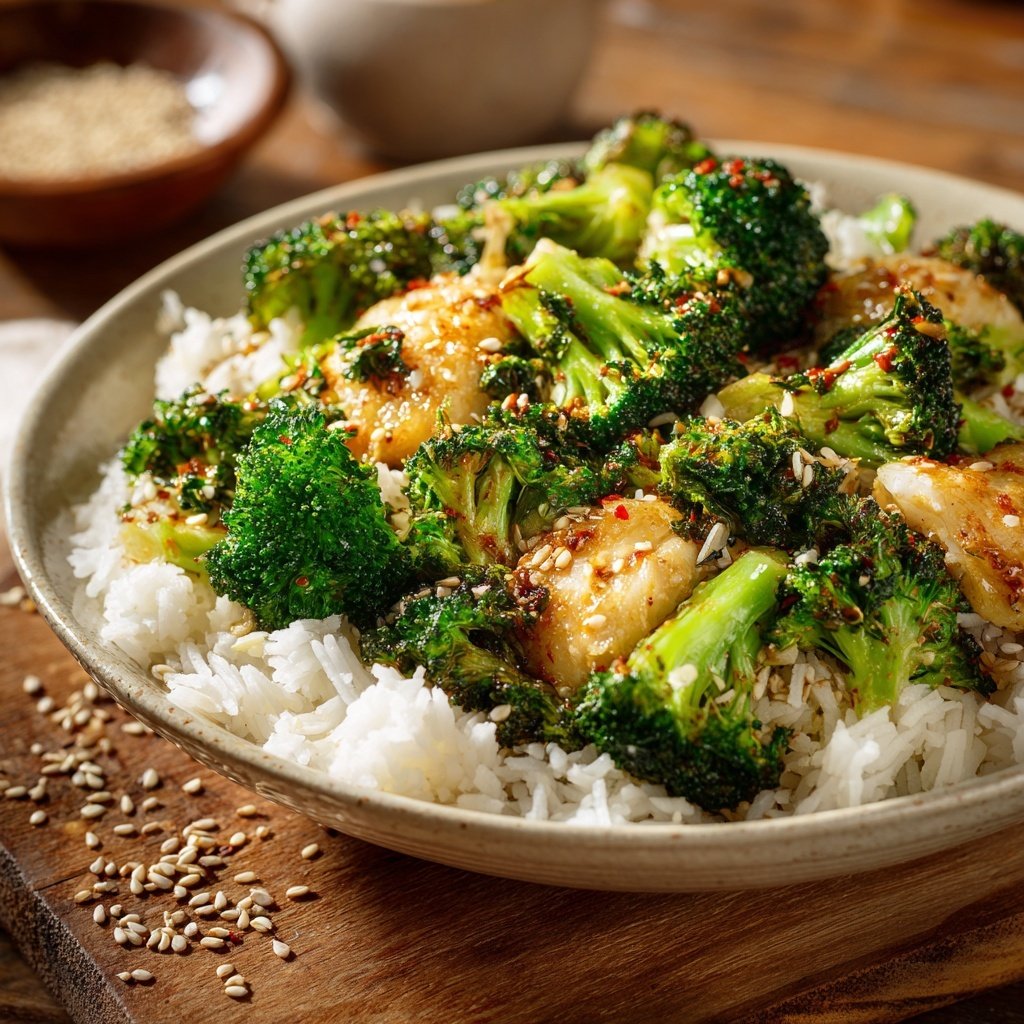 Kalorienarme Reispfanne Mit Brokkoli