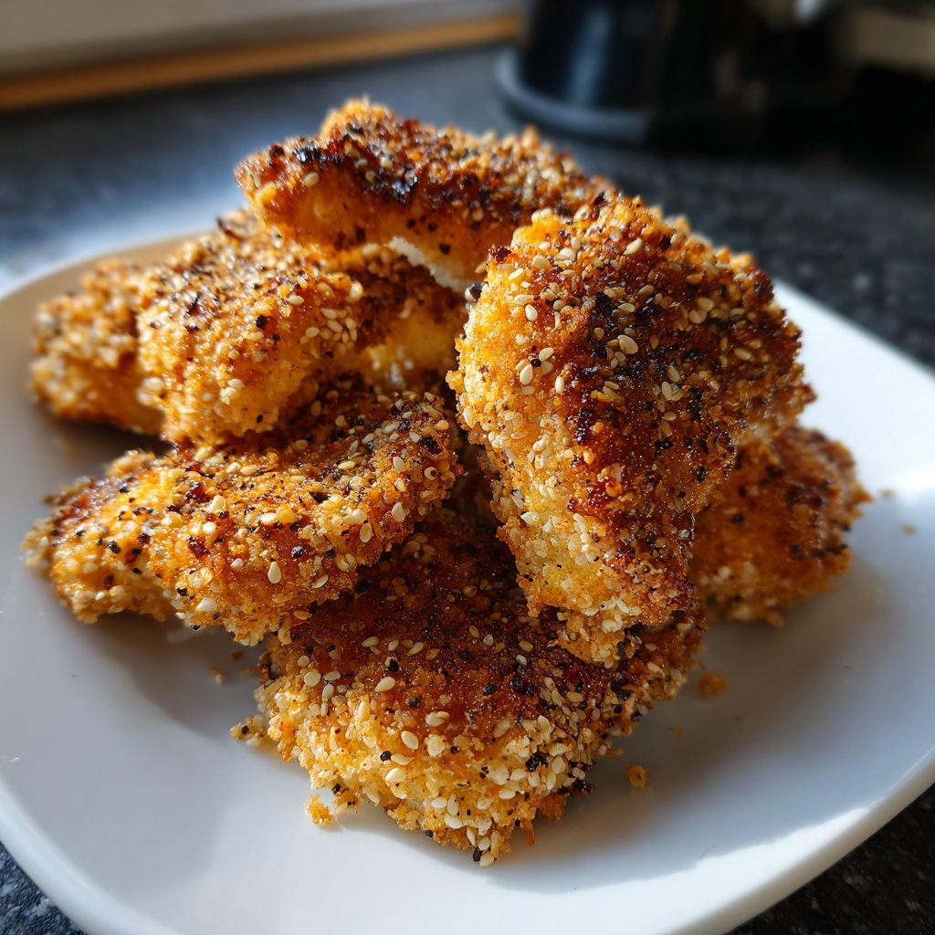 Blumenkohl paniert mit Sesam