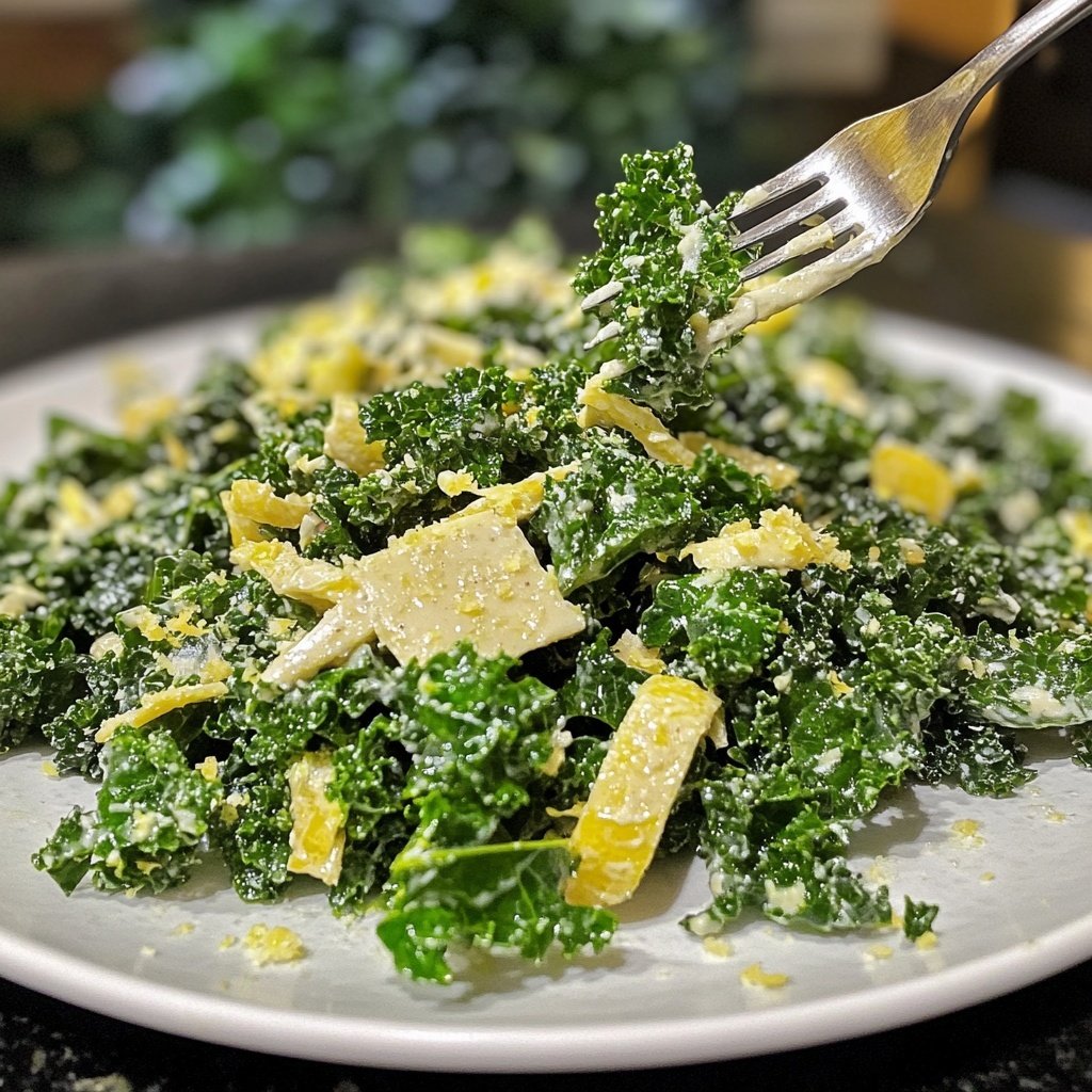 Chopped Kale Power Salad mit Zitronen-Tahini-Dressing