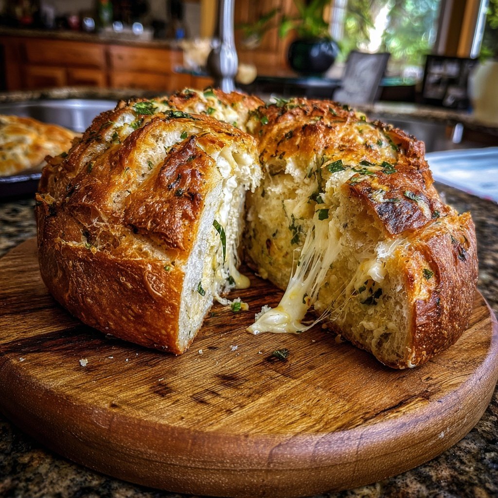 Zupfbrot Mit Käse Füllung