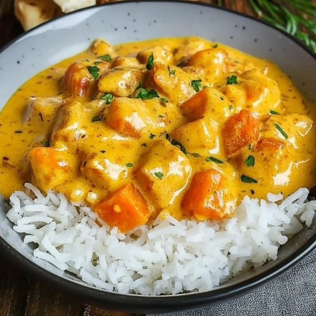 Einfaches Kürbis Curry mit Kokosmilch