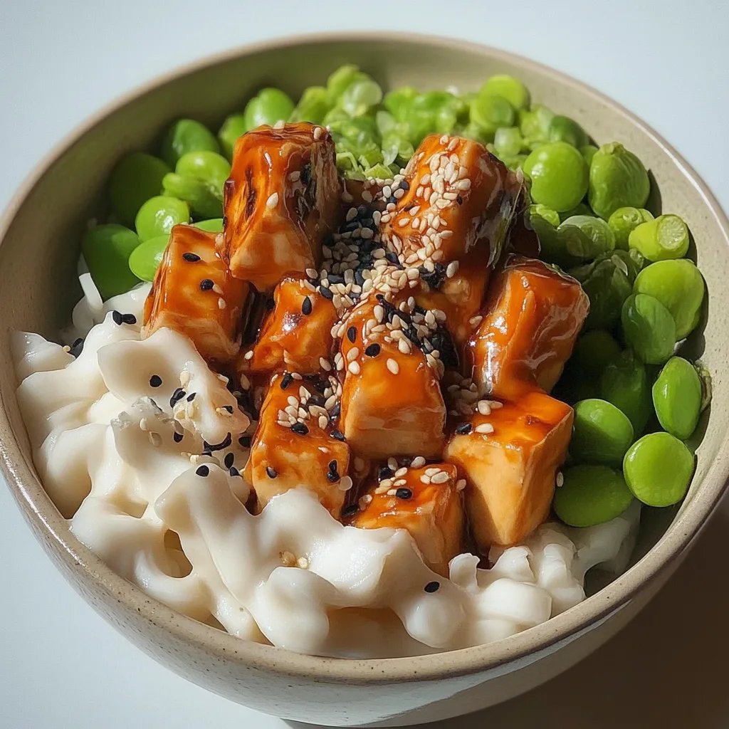 Knuspriger, klebriger Tofu